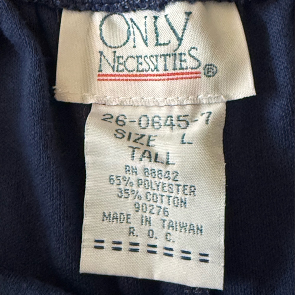 Navy Blue Knit Pants size L Tall - Picture 10 of 11